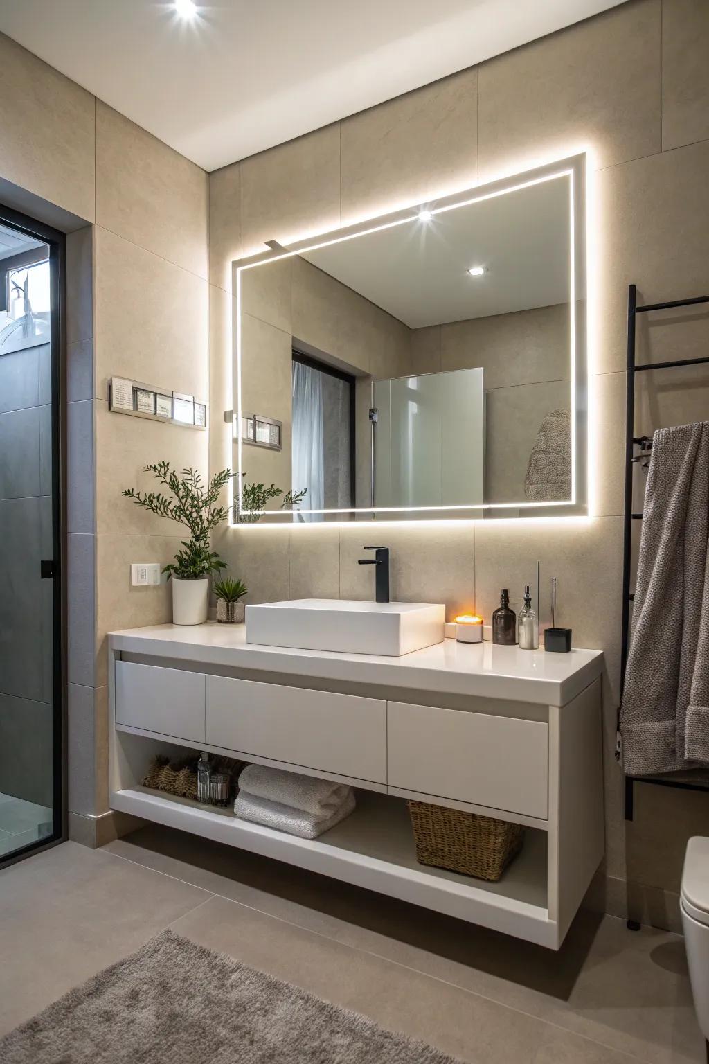 Bathroom reflectors unite practicality with design.