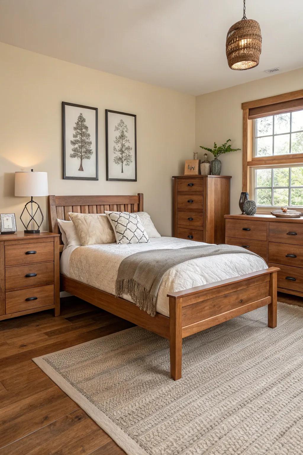Simple styling amplifies the elegance of wood.