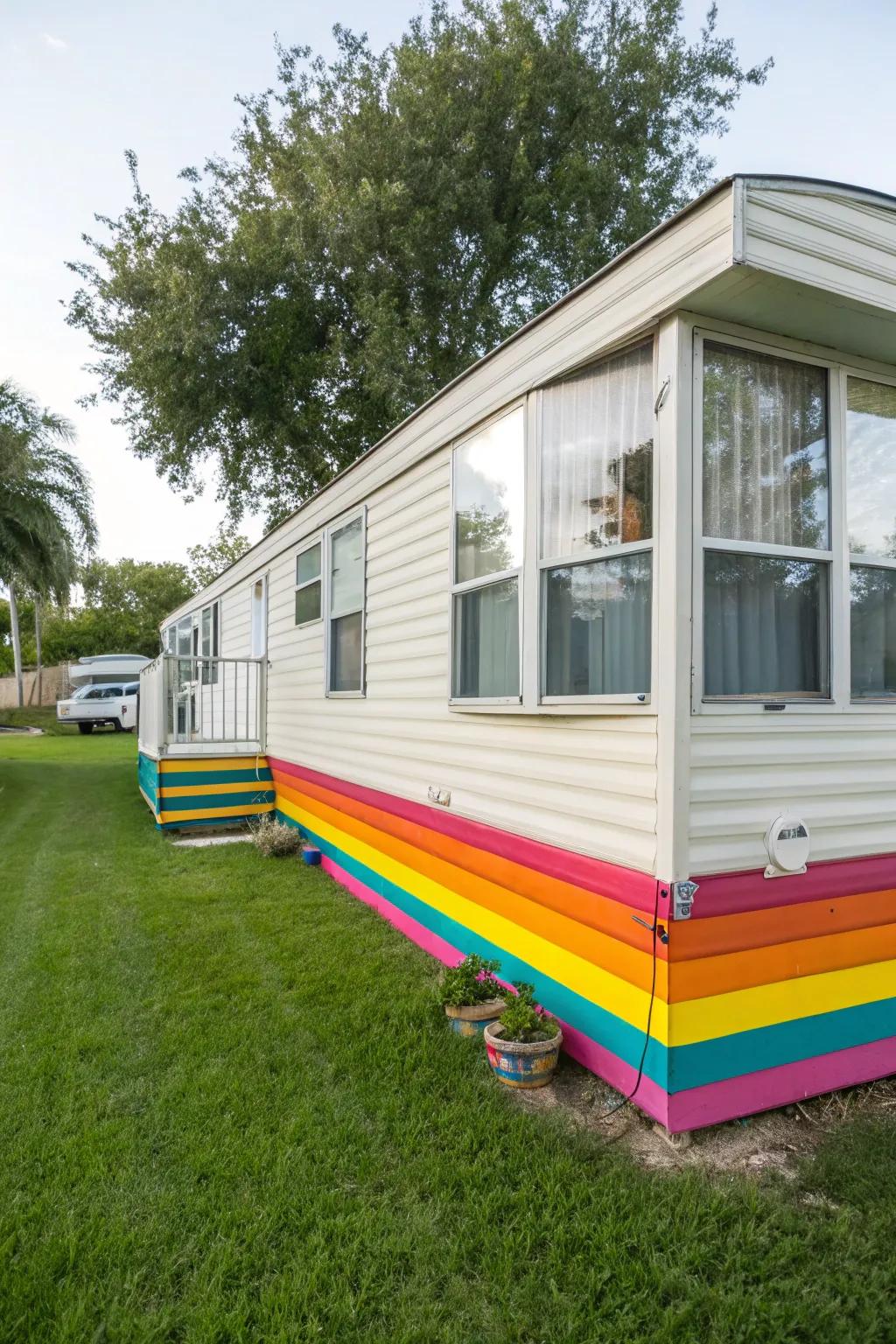Plastic base coverings are a cost-effective and adaptable option for mobile homes.