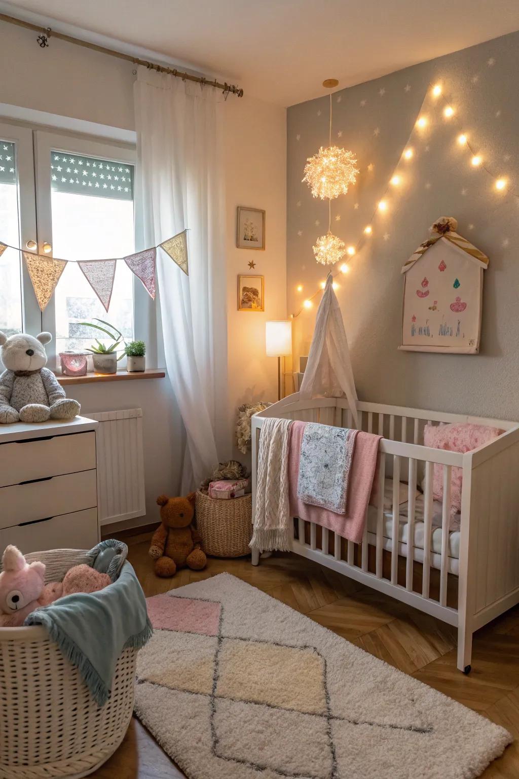Surrounding illumination guarantees a warm and calming space.