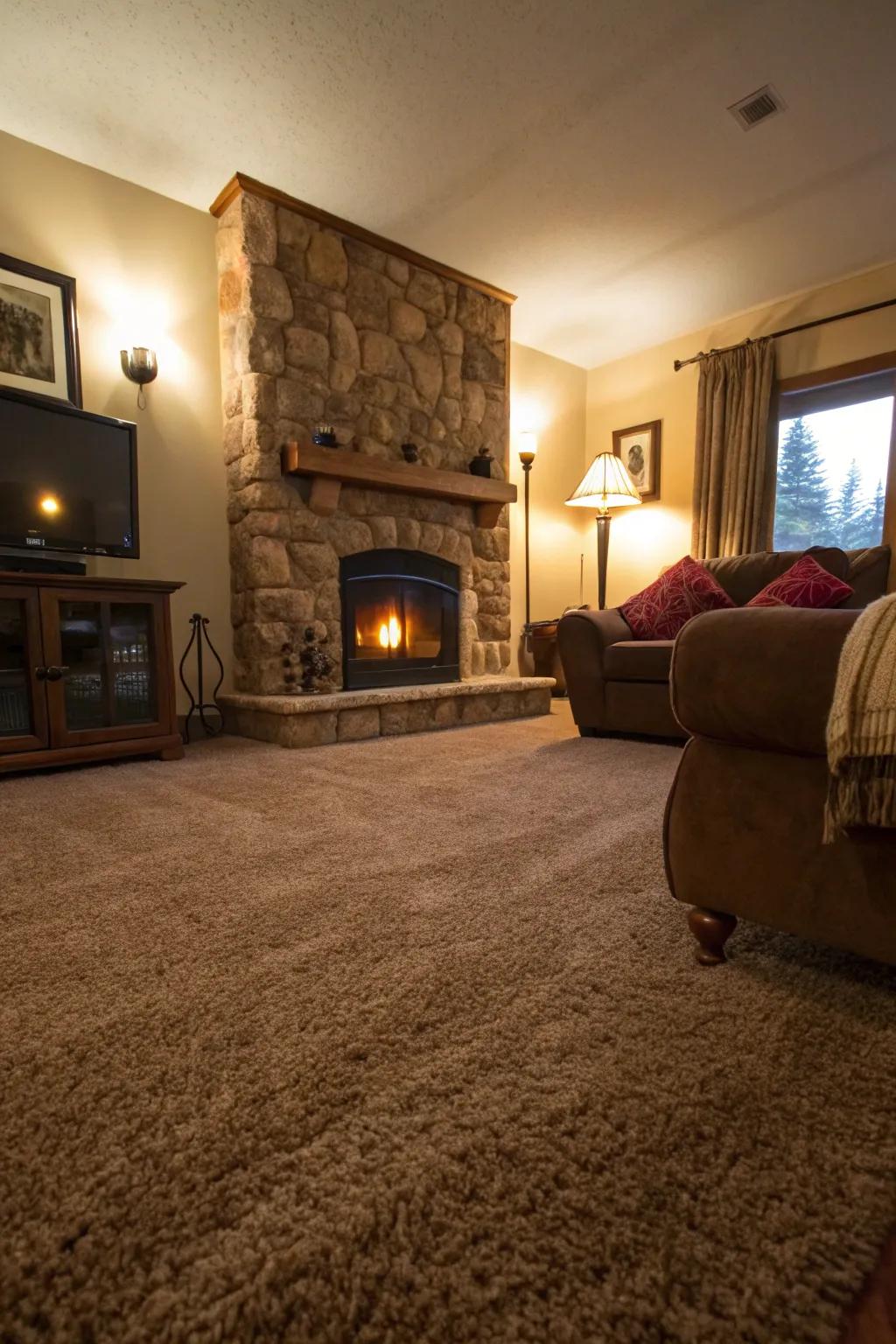 Create warmth with cozy pile flooring.