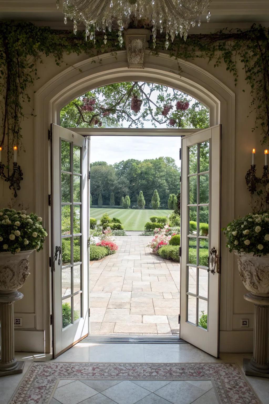 A refined entrance creating an elegant introduction.
