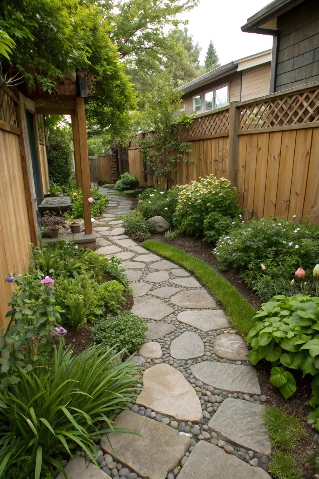 Natural stone adds sophistication and texture.