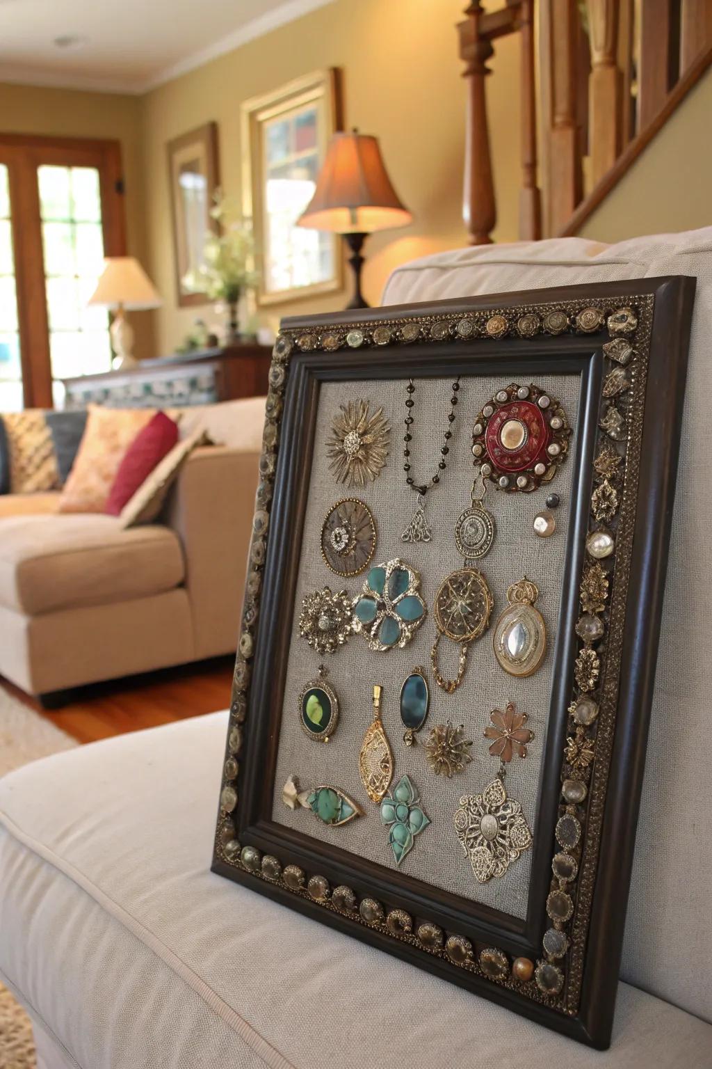 Vintage gems append class and heritage to mosaic borders.