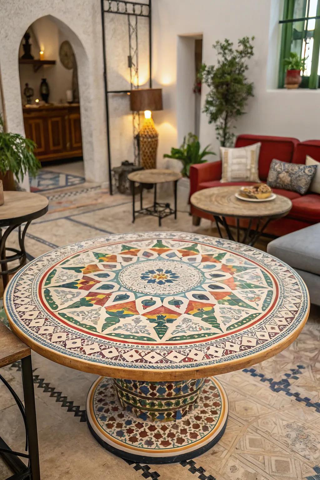 Global mosaic schemes enrich your living spaces with international sophistication.