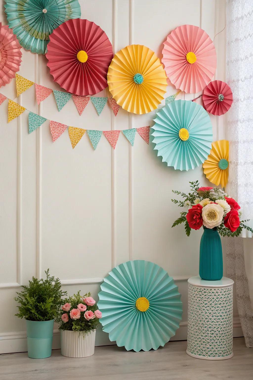 Release creativity with handcrafted paper decorations for Mother's Day.