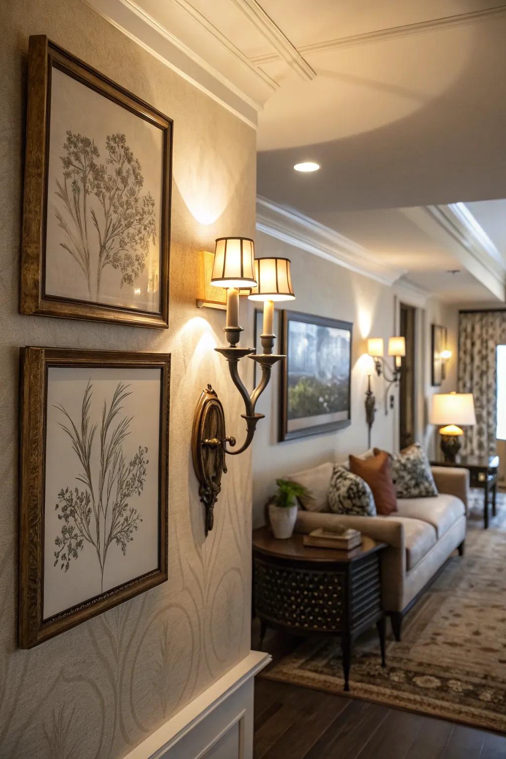 Lighting completely changes your perception of wall art.