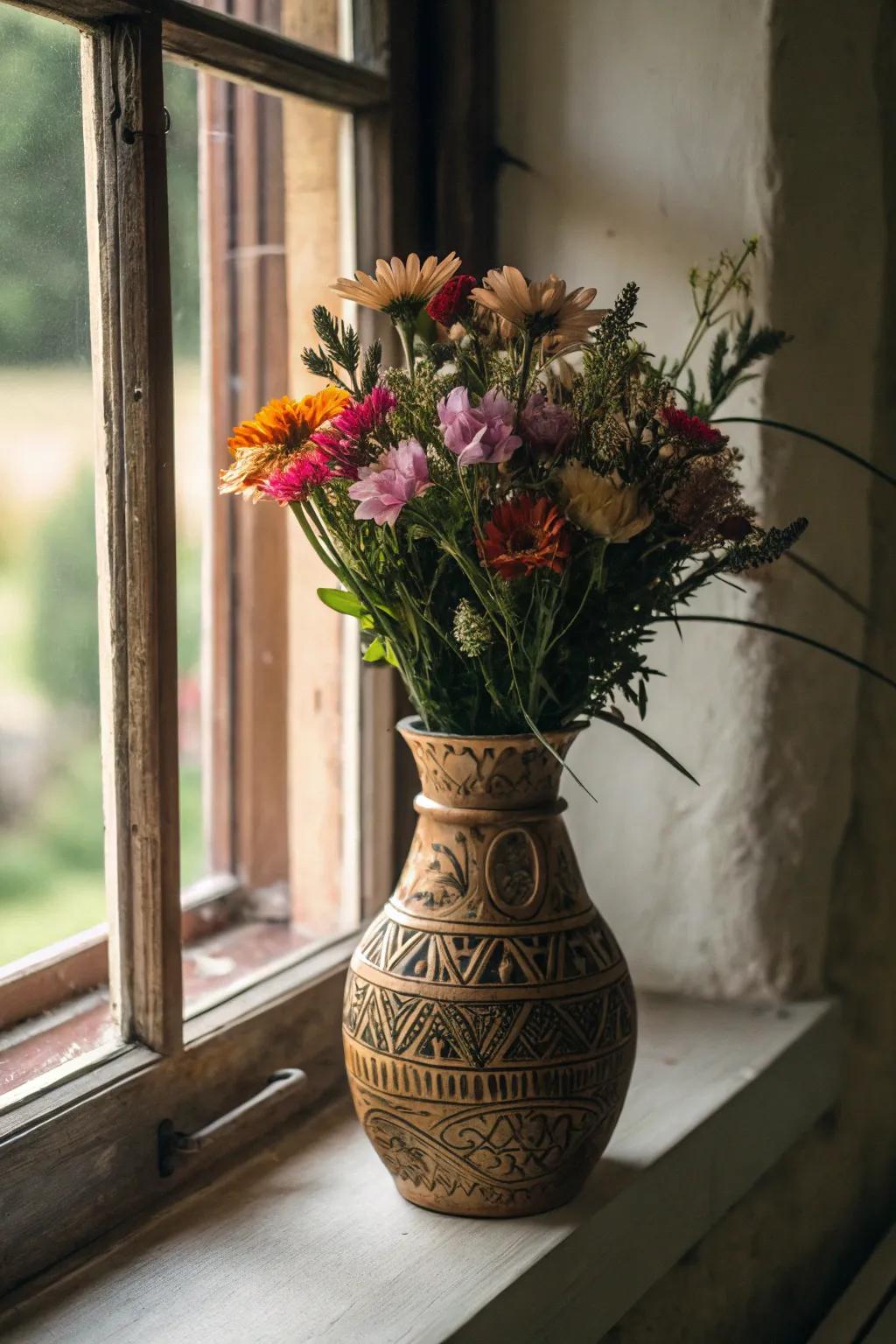 Elevate any space with a beautifully crafted ceramic vase.