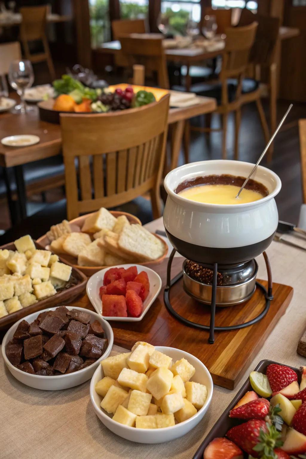 Commence the New Year with an interactive and tasty fondue celebration.