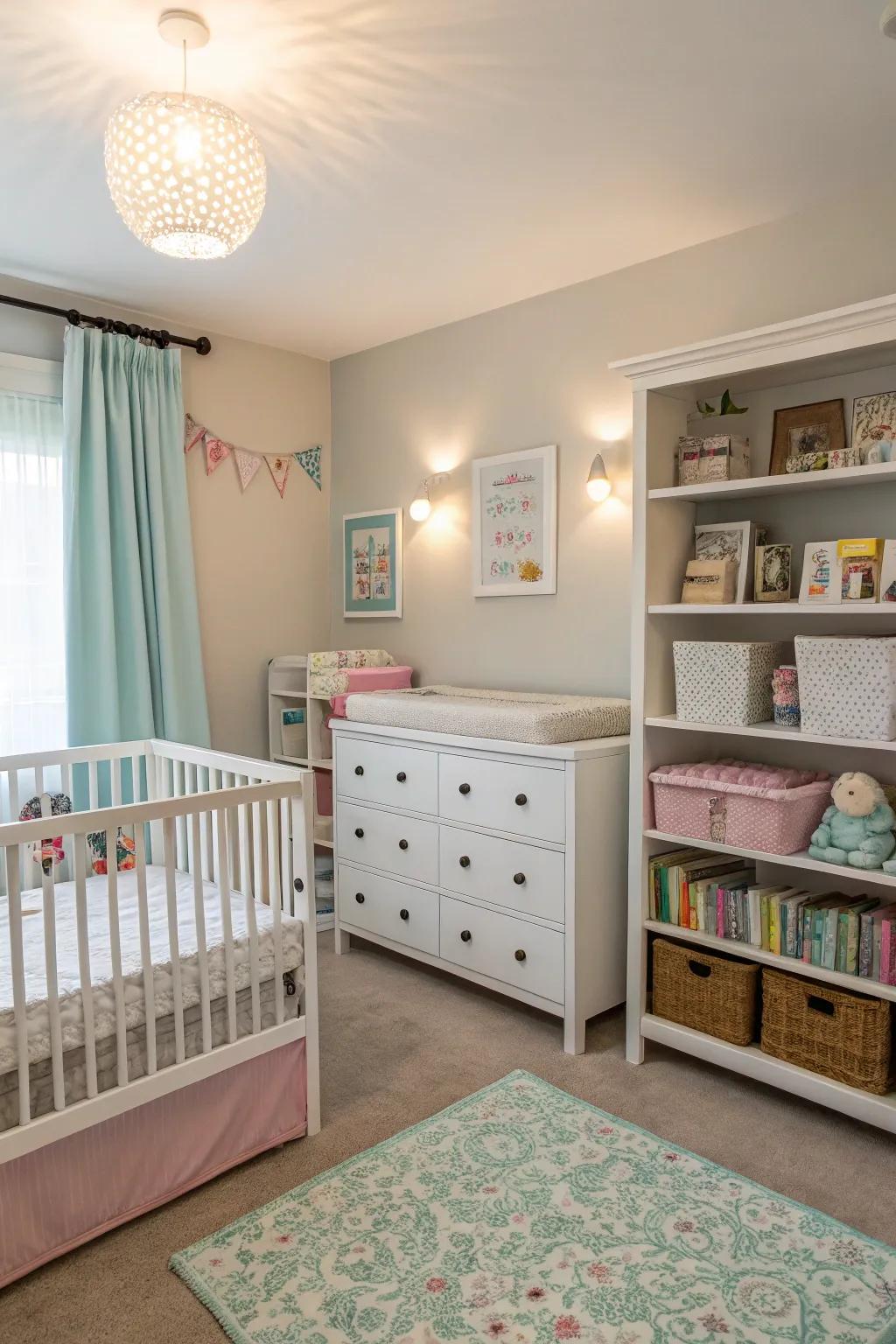 A well-planned layout ensures a smooth and efficient nursery environment.