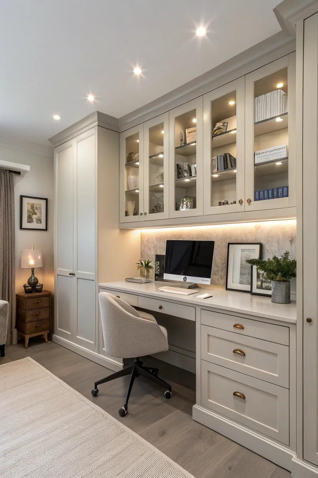 Multi-purpose cabinets enhance flexibility in your office.