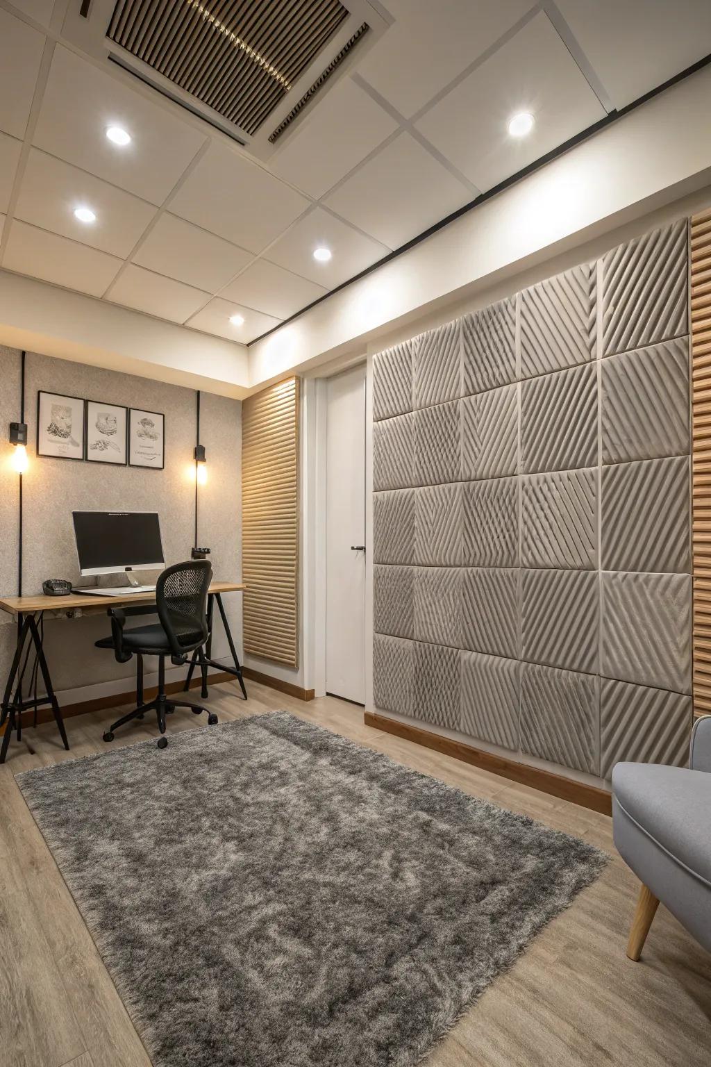 Sound blocking helps make a quieter and more focused workspace.