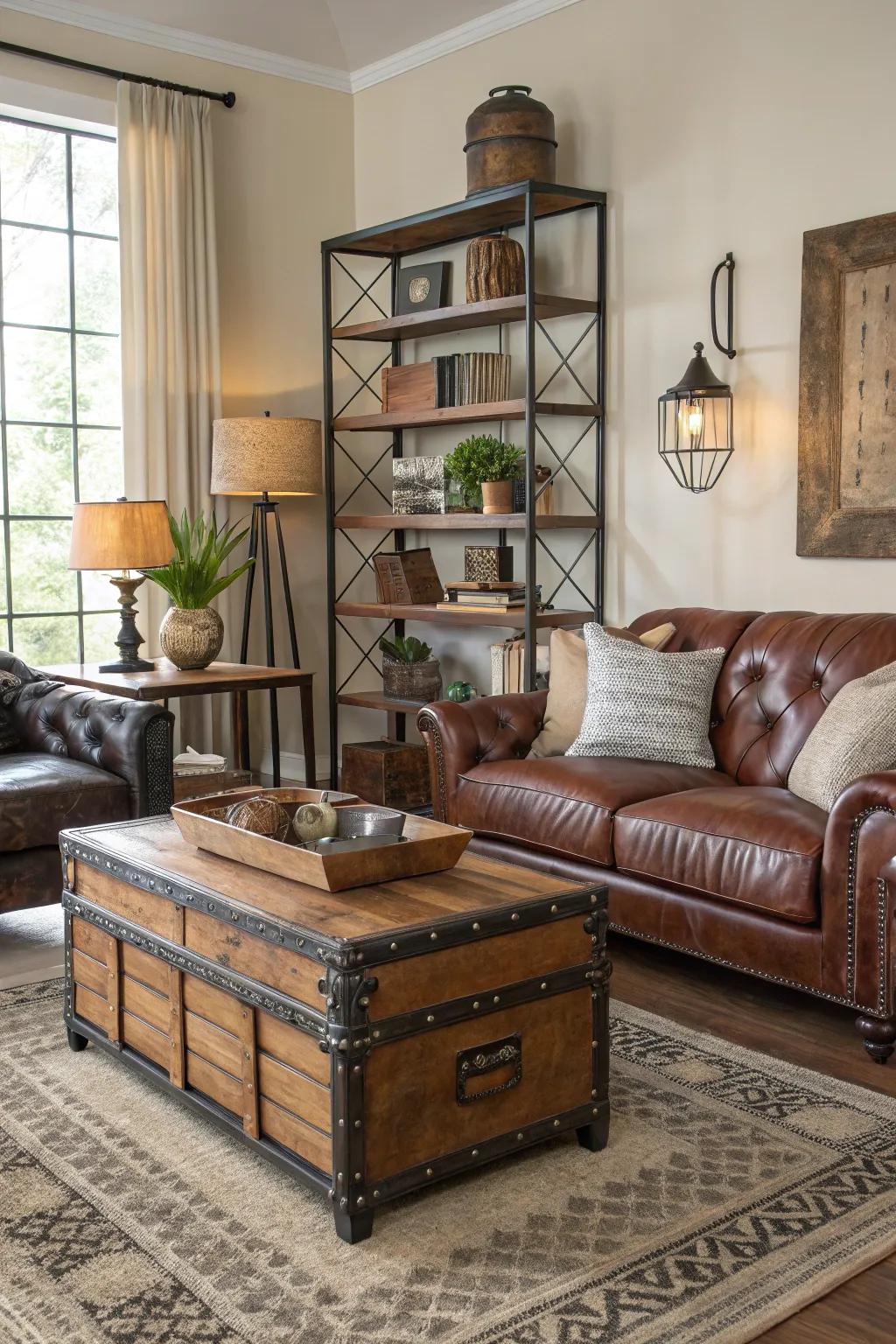 A mix of textures deepens the allure of the lounge.