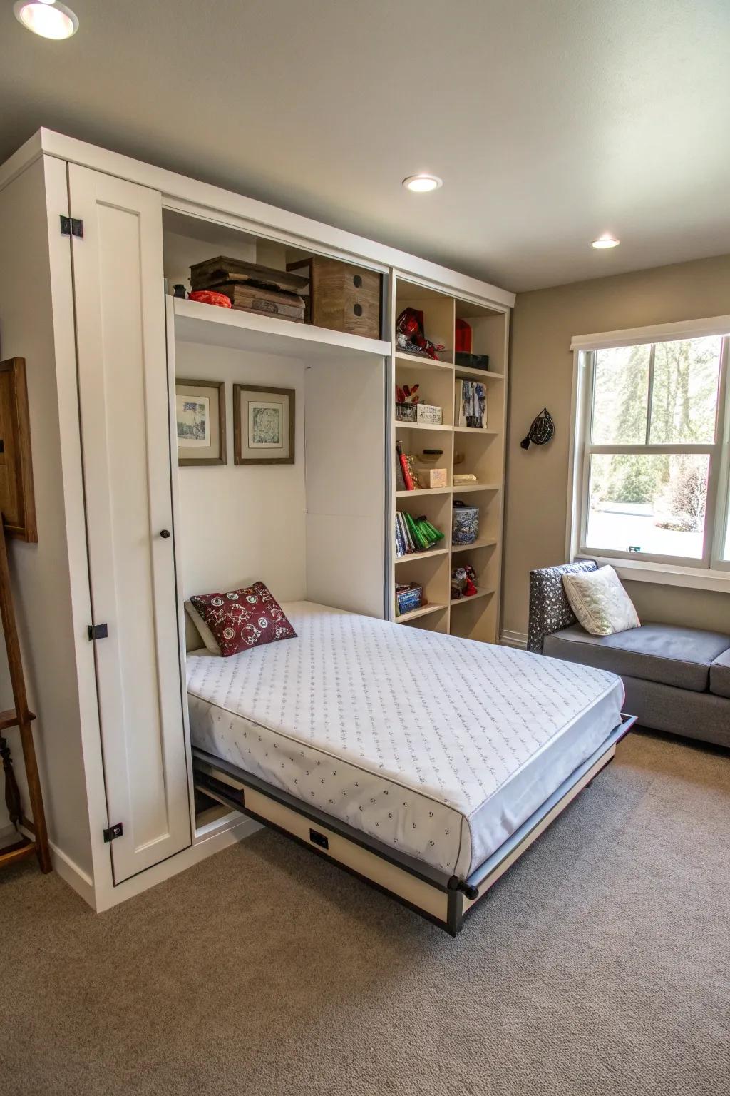 Foldaway beds offer remarkable flexibility in constrained spaces.