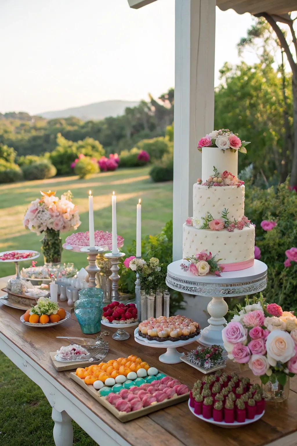 An enticing sweet treats station is a highlight of any celebration.
