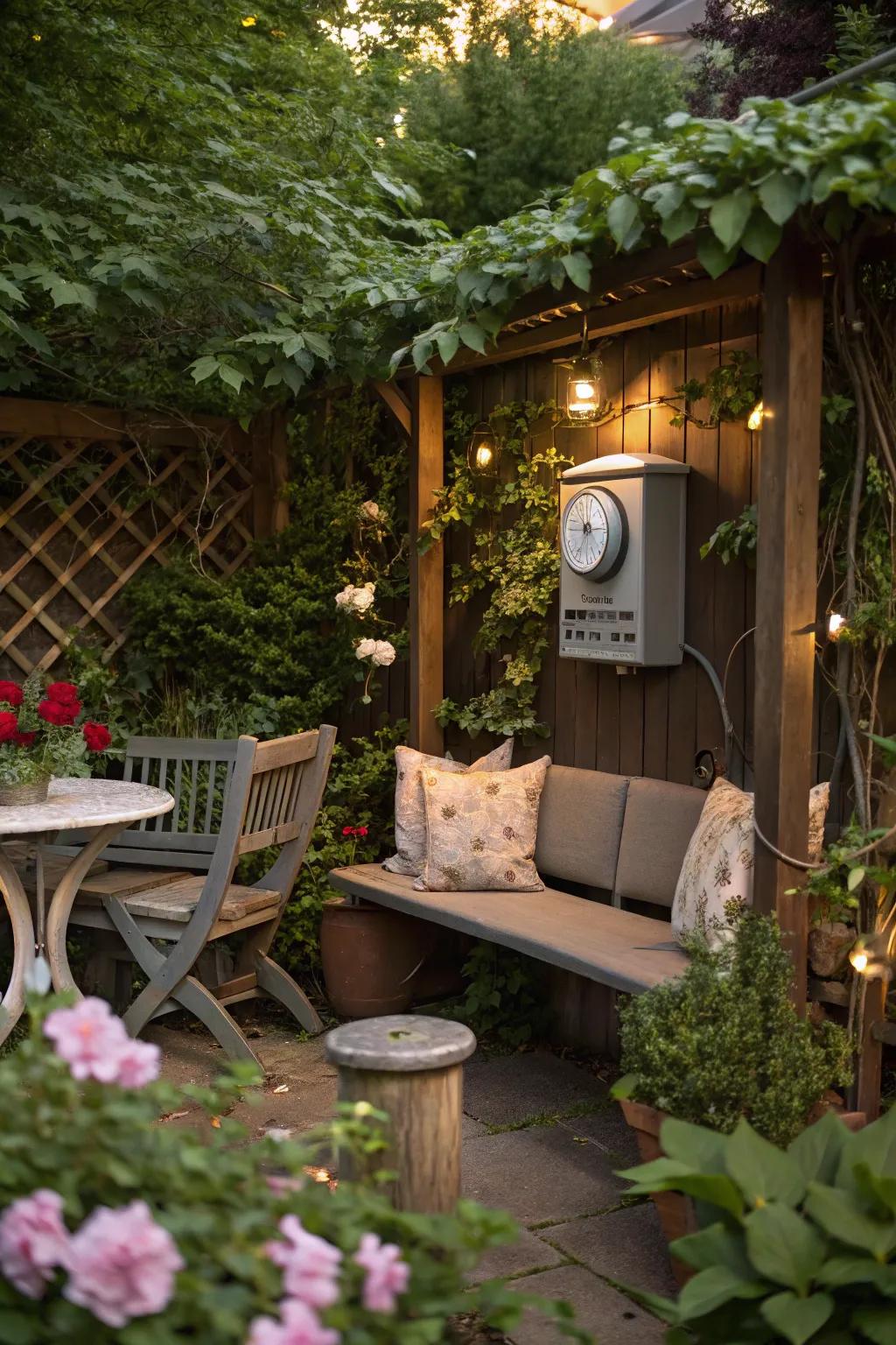 A seating integration engenders a dual-purpose resolution.