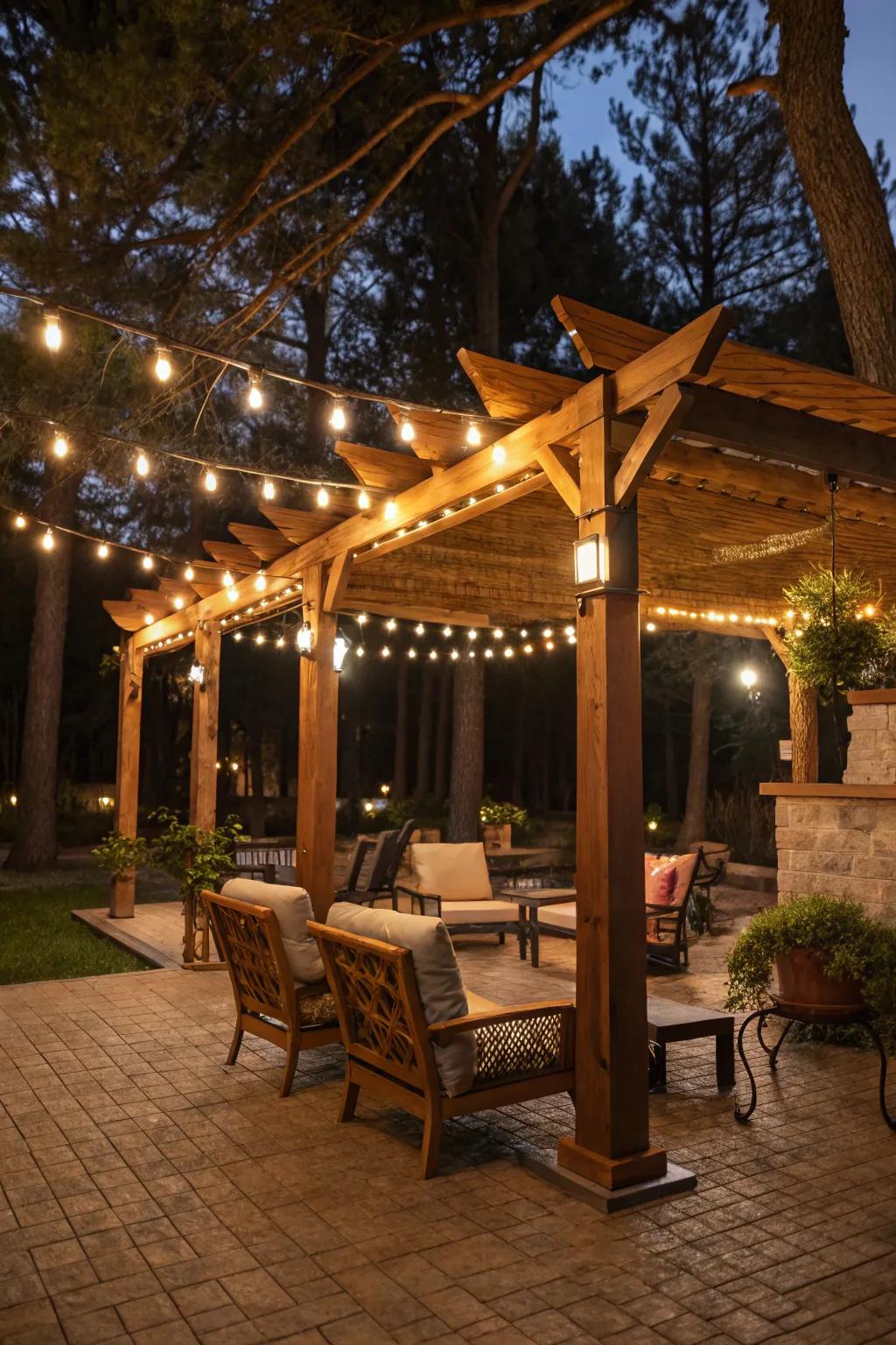 Strand illumination crafts a cozy and intimate vibe in your outdoor retreat.