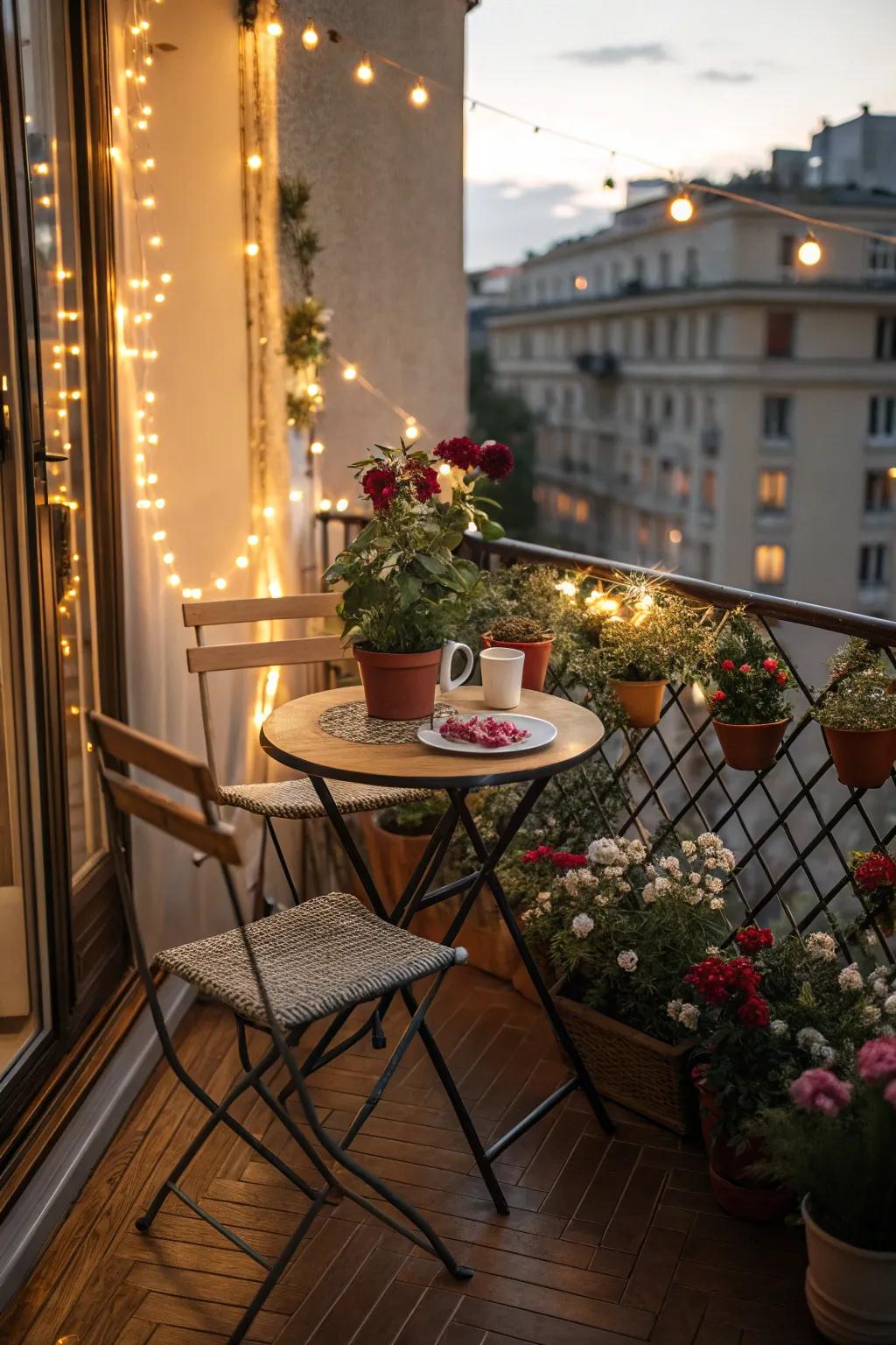 Small outdoor sets make small outdoor spaces feel like elegant retreats.