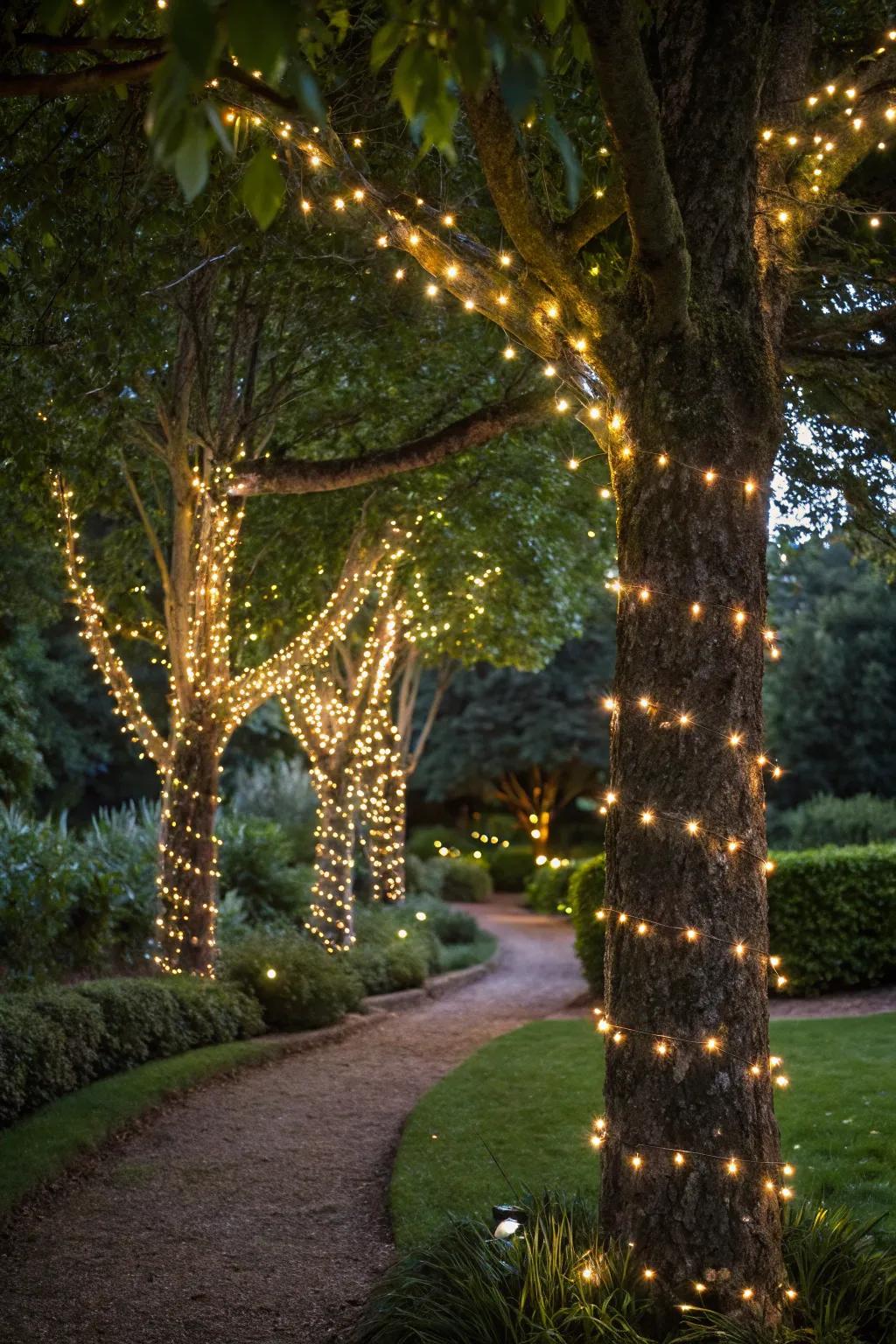 Solar pixie lights weave a thread of magic throughout your cherished garden spaces.