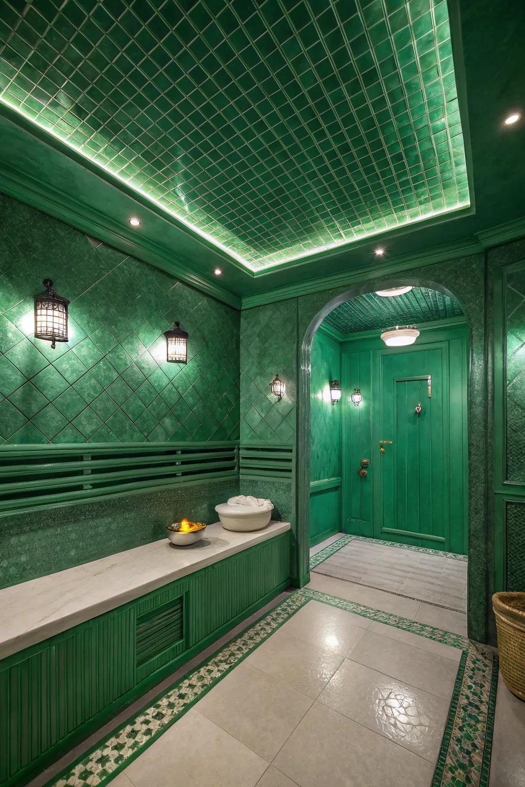 Matching Ceiling Colors for a Cocoon Effect