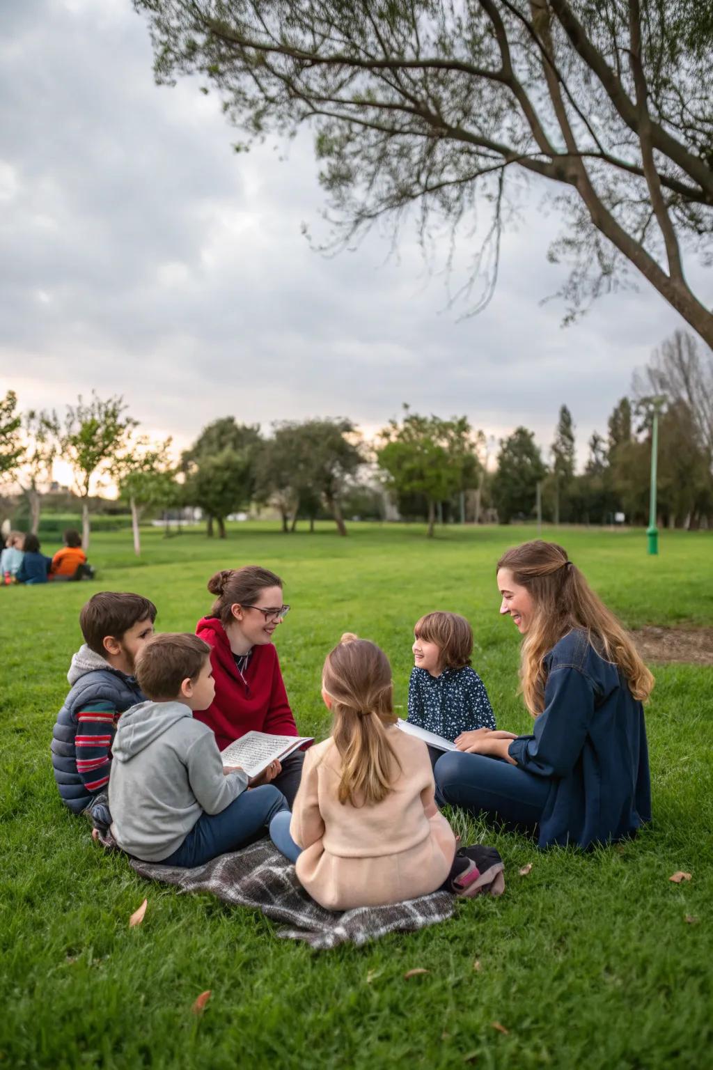 A storytelling get-together encourages creativity and connection.