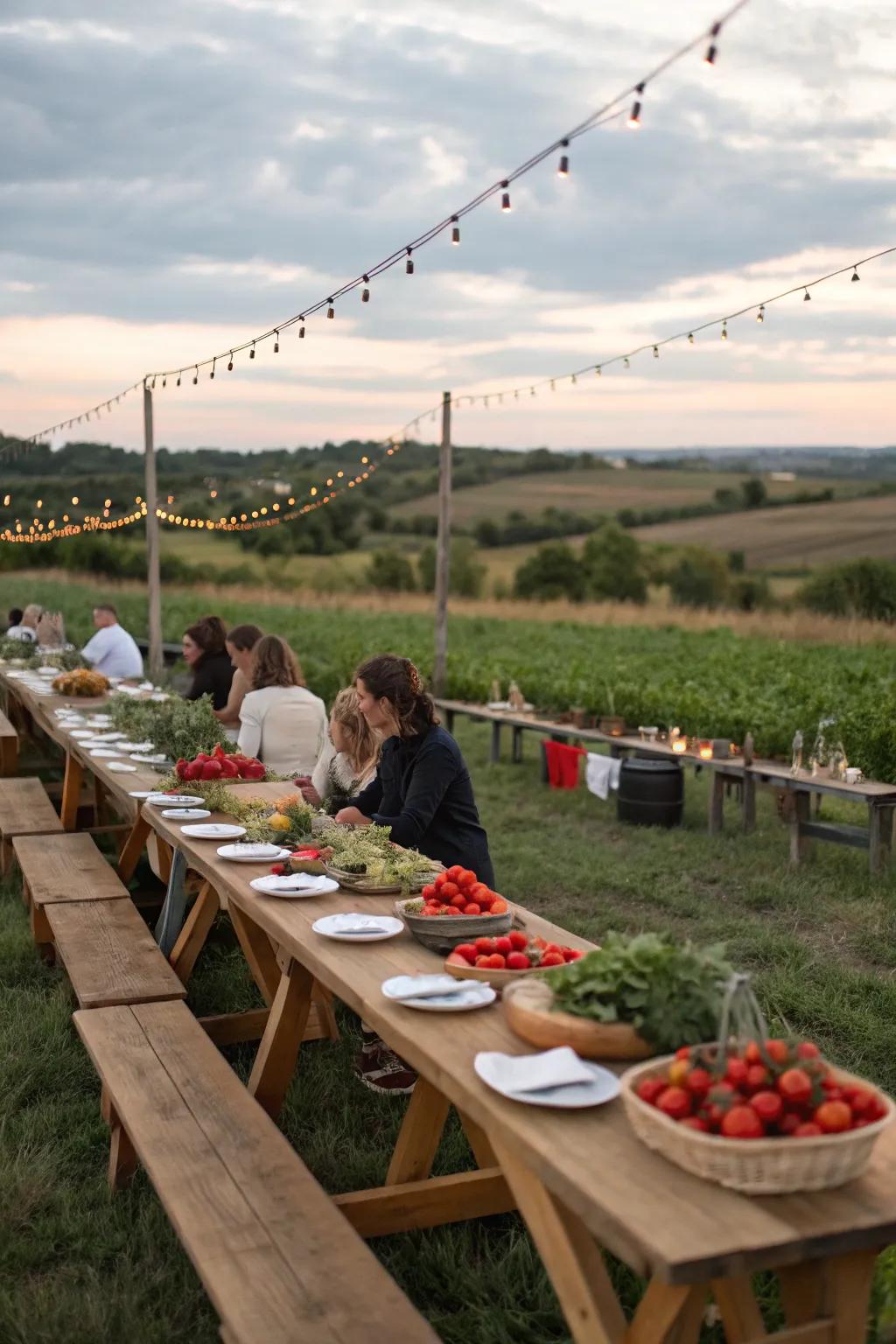 Take pleasure in a fresh and regional garden-to-table meal.