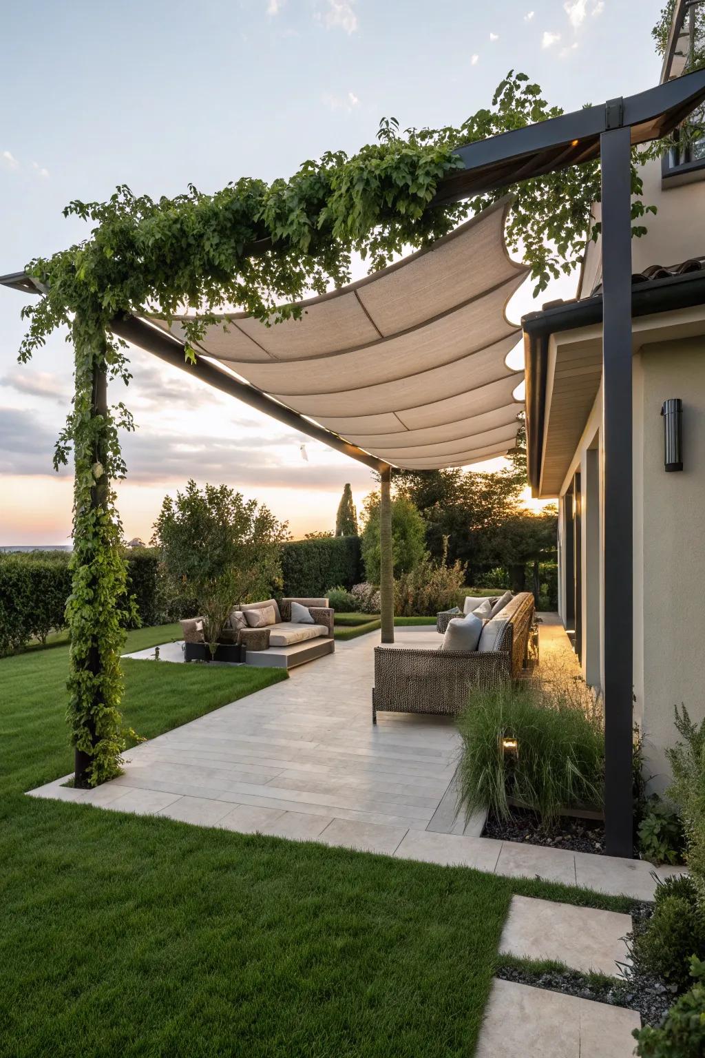 Combine beauty and simplicity using a fabric drape.