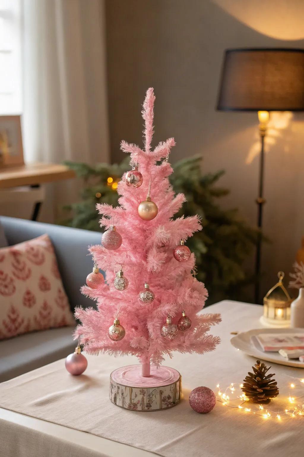 A compact rose fir offers substantial style in a small format.