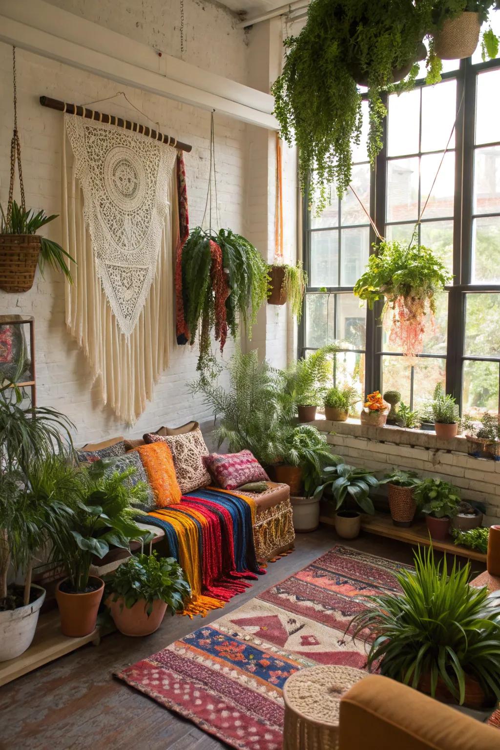 Transform areas into bohemian botanical paradises.