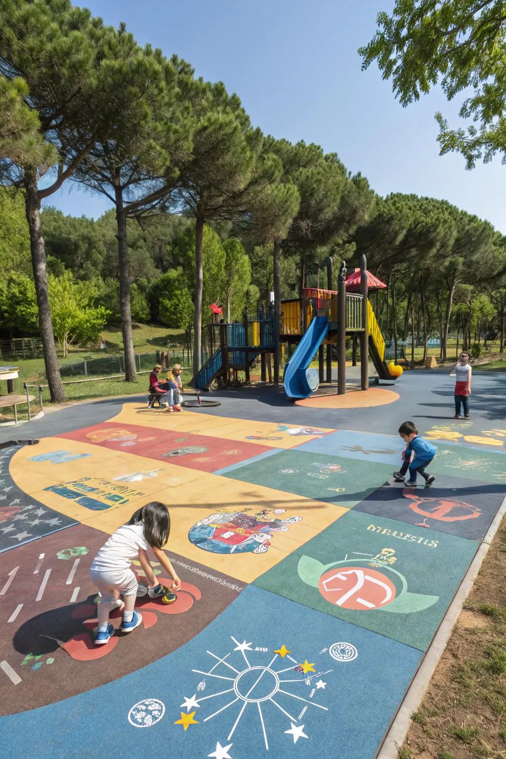 Themed spots inspire play and creativity.