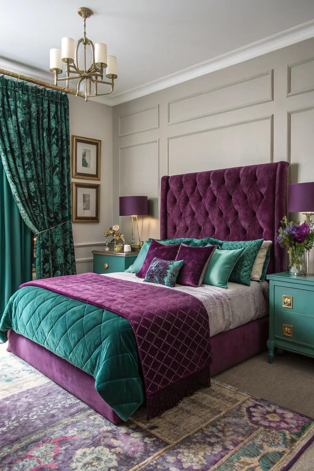 Gem coloring emphasizes plum features from visual palettes specifically.