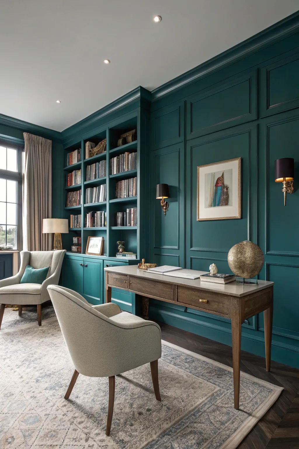 Peacock provides a luxurious and calming ambiance.