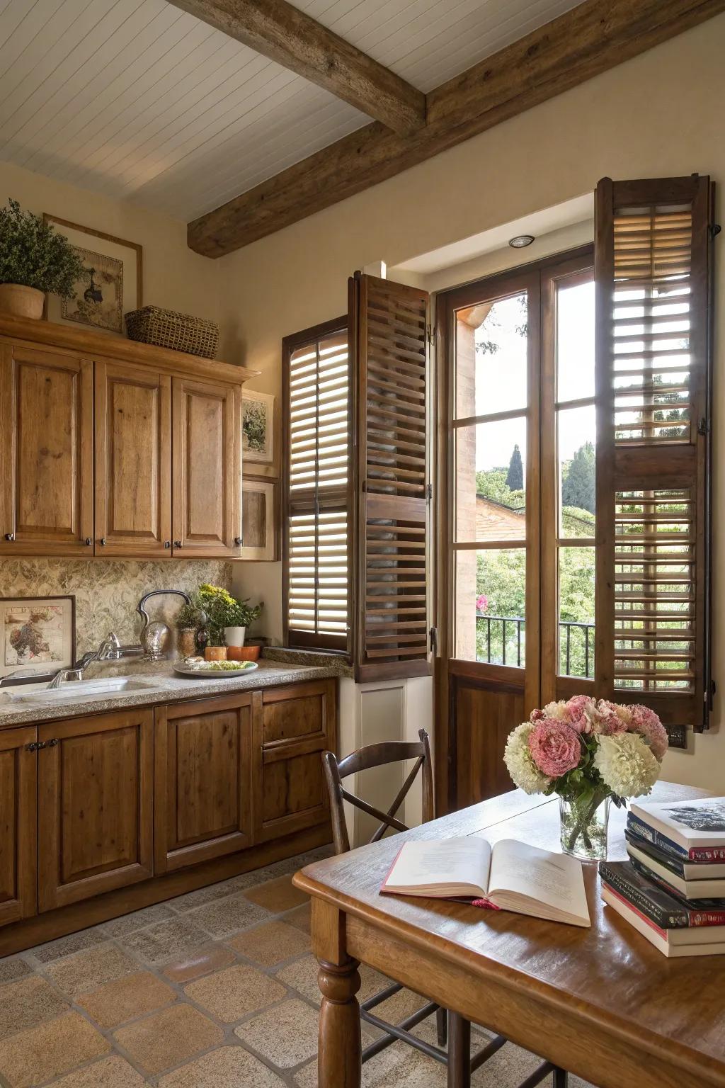 Interior window coverings offer refinement and control over personal space.