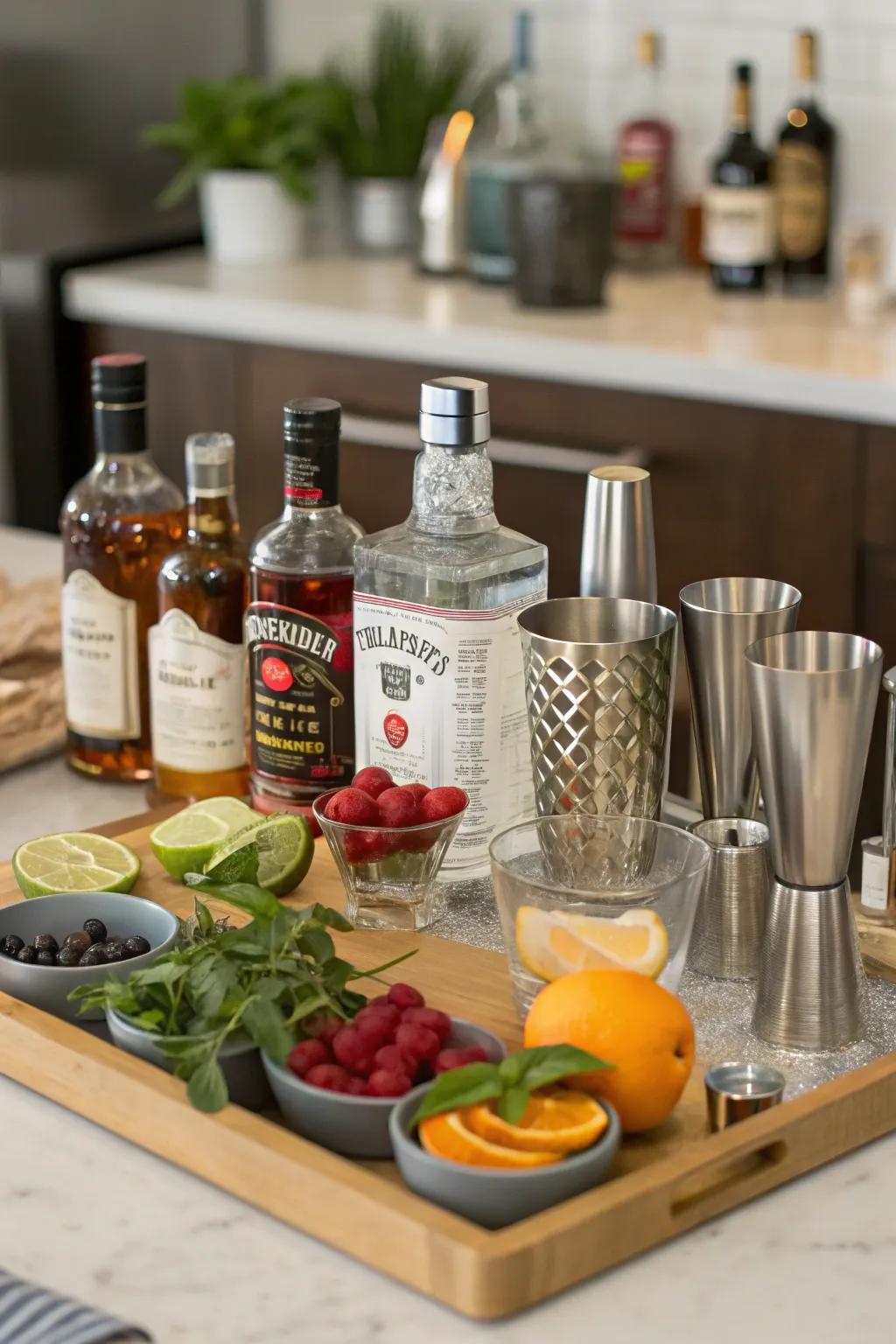 A build-your-own drink station inspires creativity.