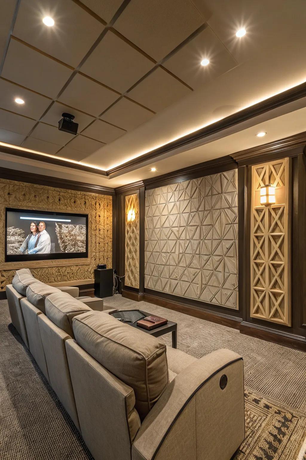 Sound panels improve sound quality and add style.