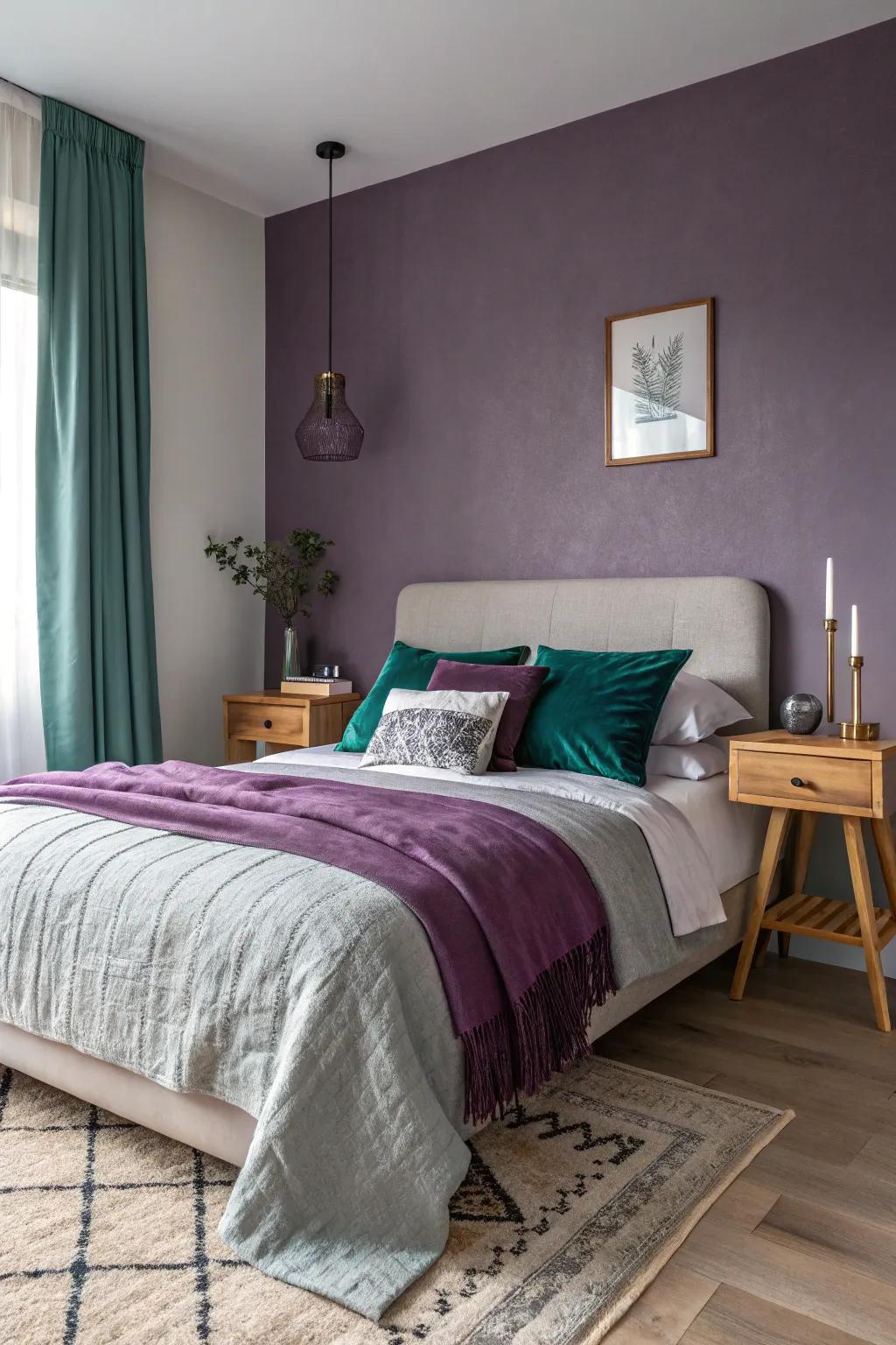 Gem colors enhance the class and beauty of the colors in your bedroom.