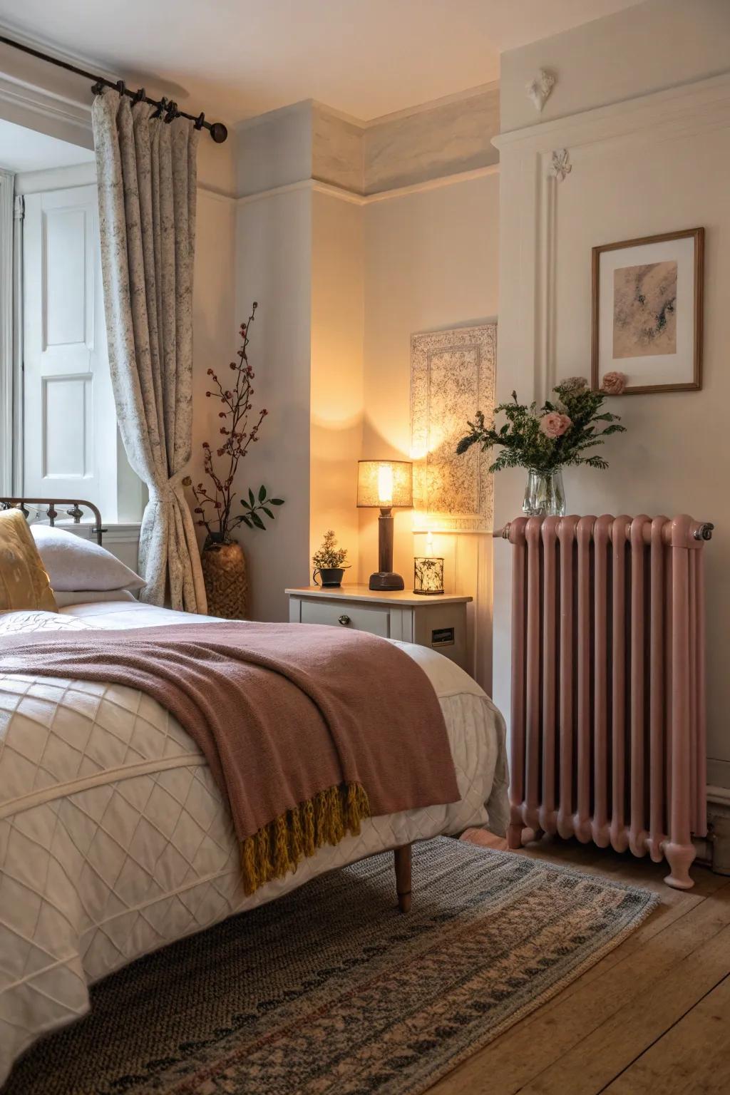 Rose radiators bring understated romance.