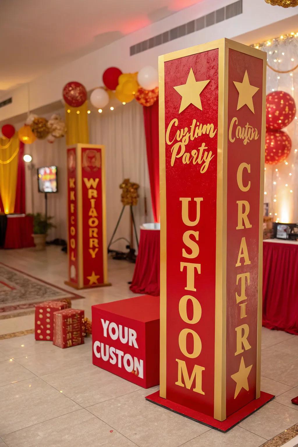 Themed announcements bring a personal flair to your party's aesthetic.