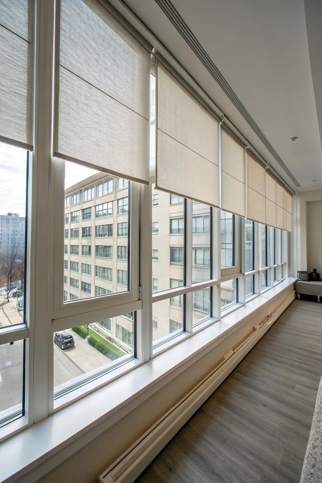Enhance privacy and style with adhesive window dressings.