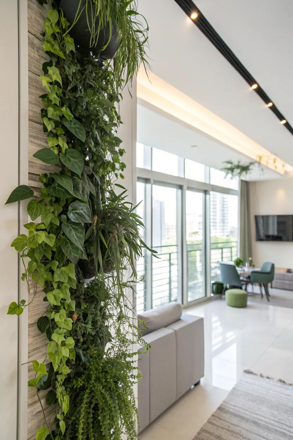 With plants as wall decor, bring nature inside.