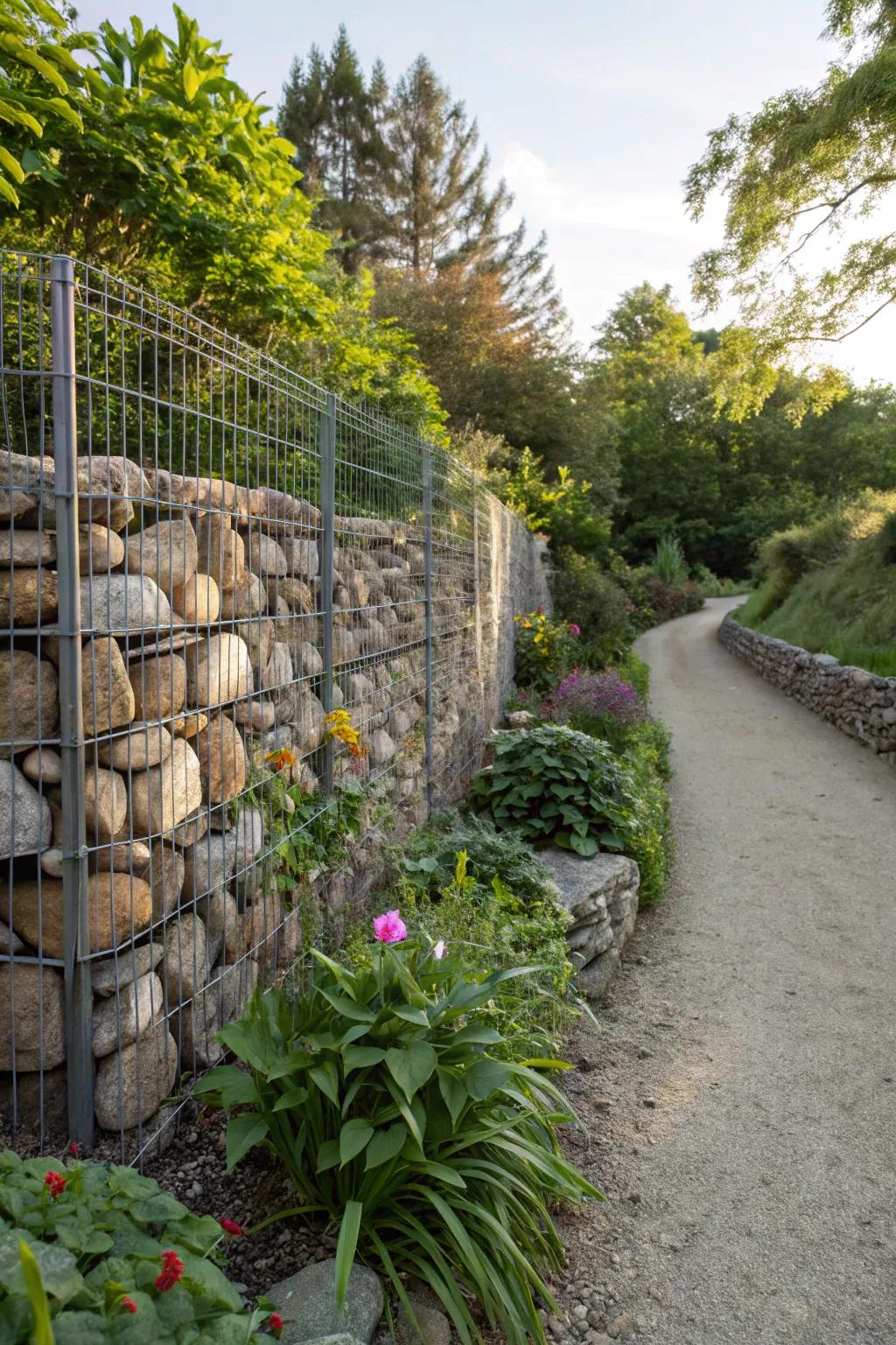 Netting walls give off a tough, factory-like look.