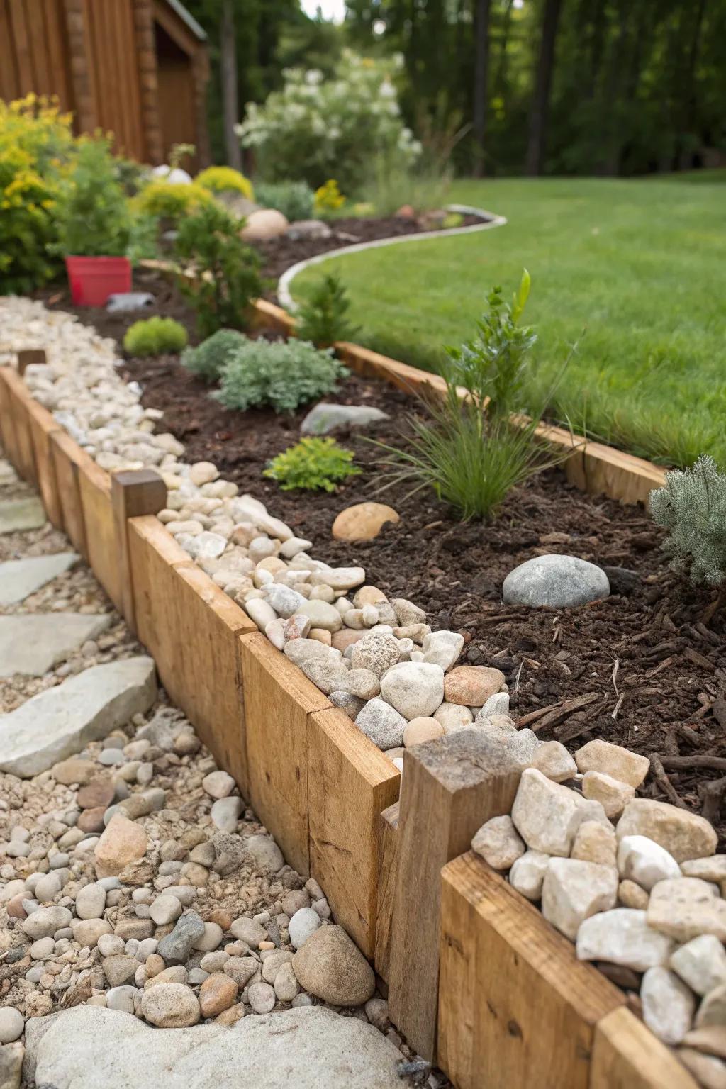 Create visual interest with differing materials.