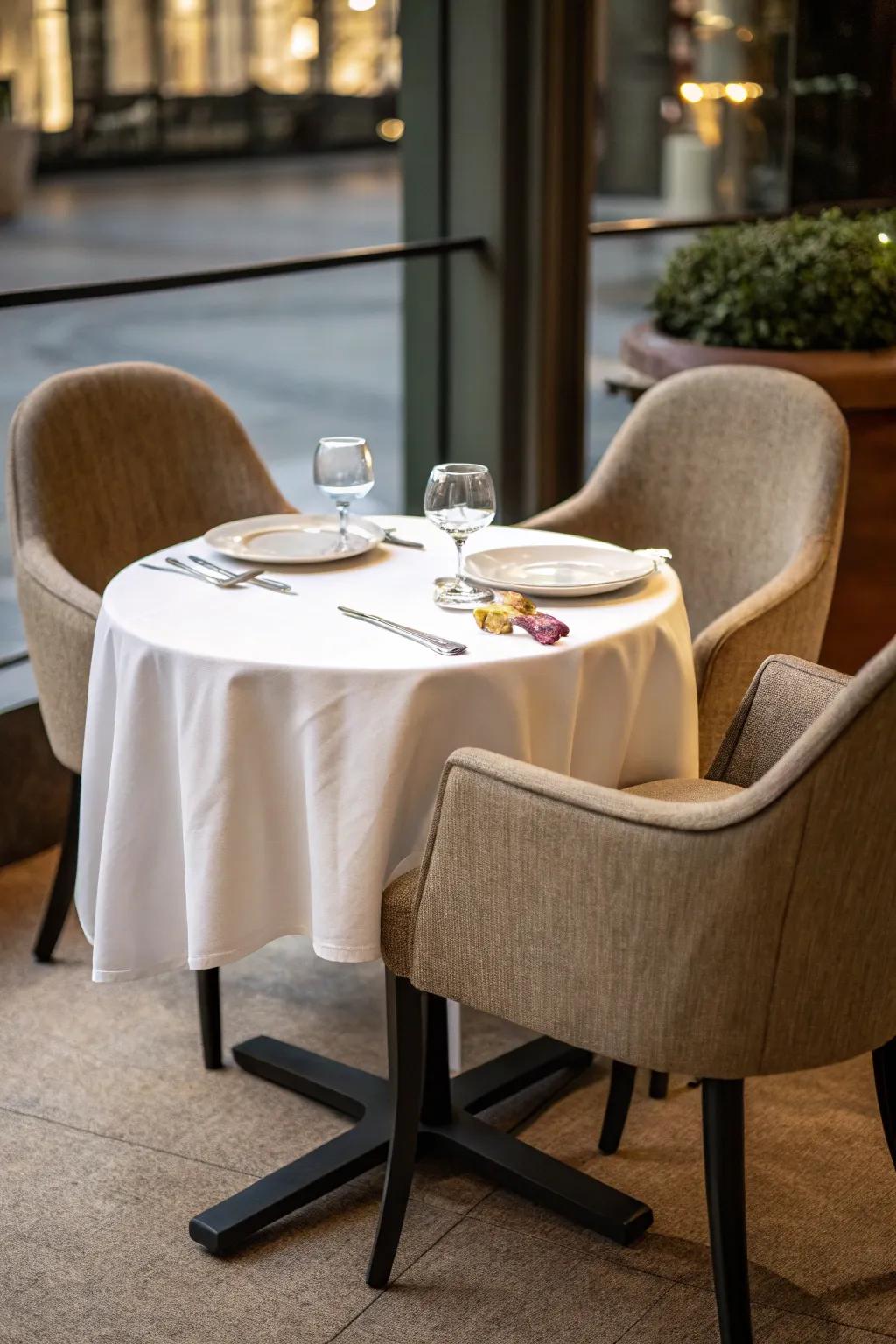 Intimate seating arrangements promote extended conversations and connection.