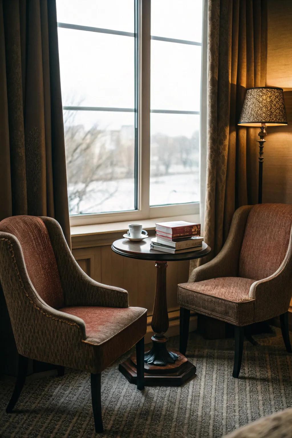 Make a warm corner for special times.