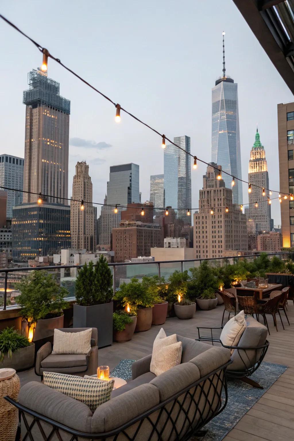 Make the most of city panoramas with thoughtfully arranged seating.