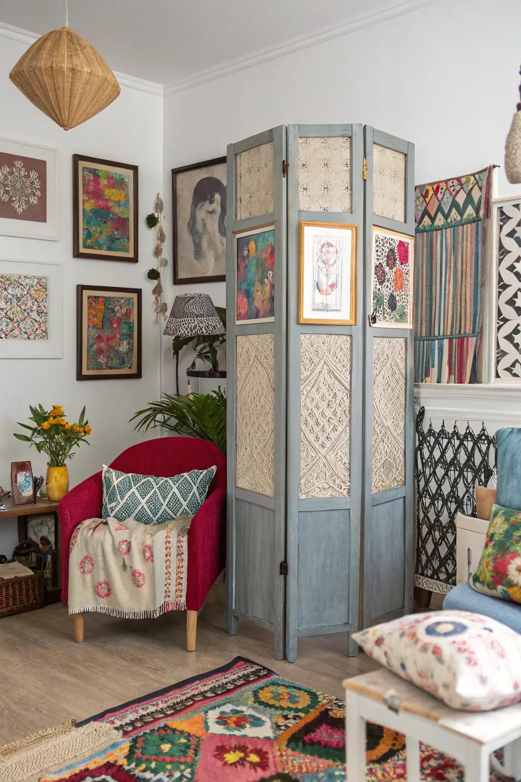 Varied dividers inject personality and creativity into your home decor.