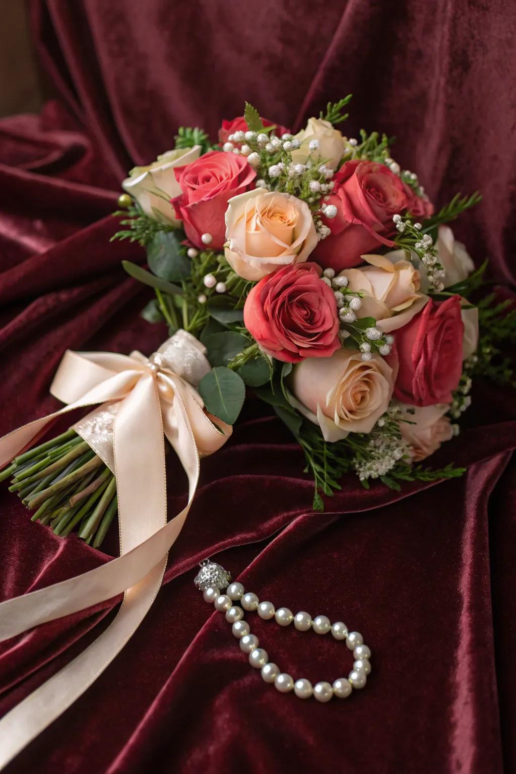 Luxurious nuances elevate this rose bouquet.