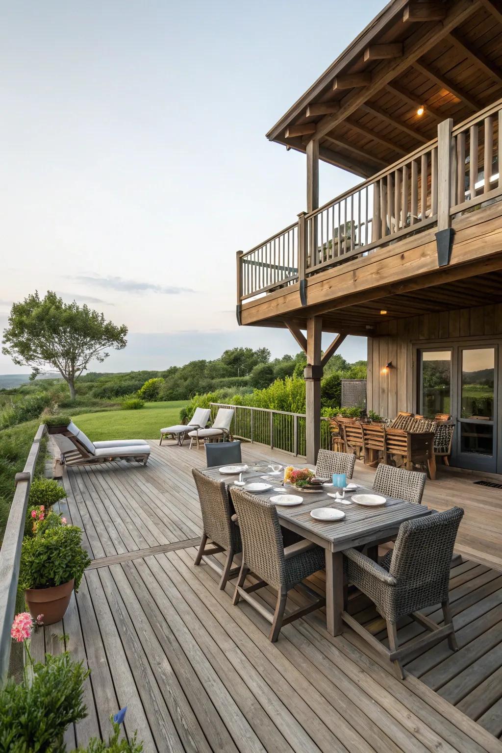 Tiered design enriches the depth and adaptability of this deck.