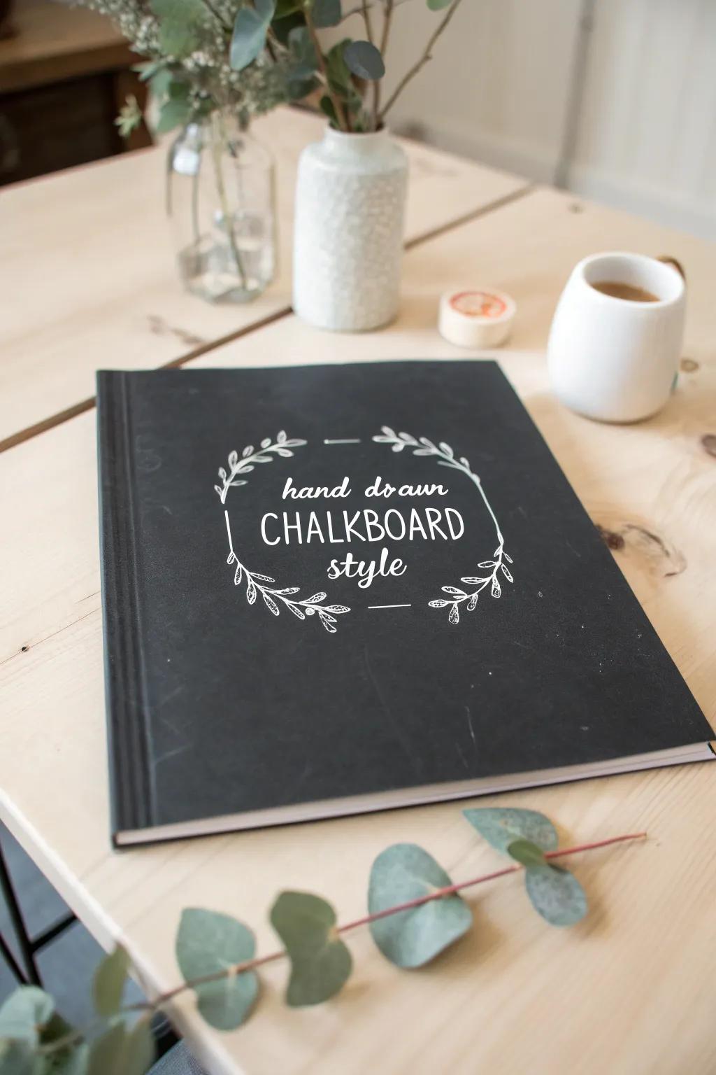 Elevate your scrapbook with chic slateboard titles that combine modern minimalism with boho allure.