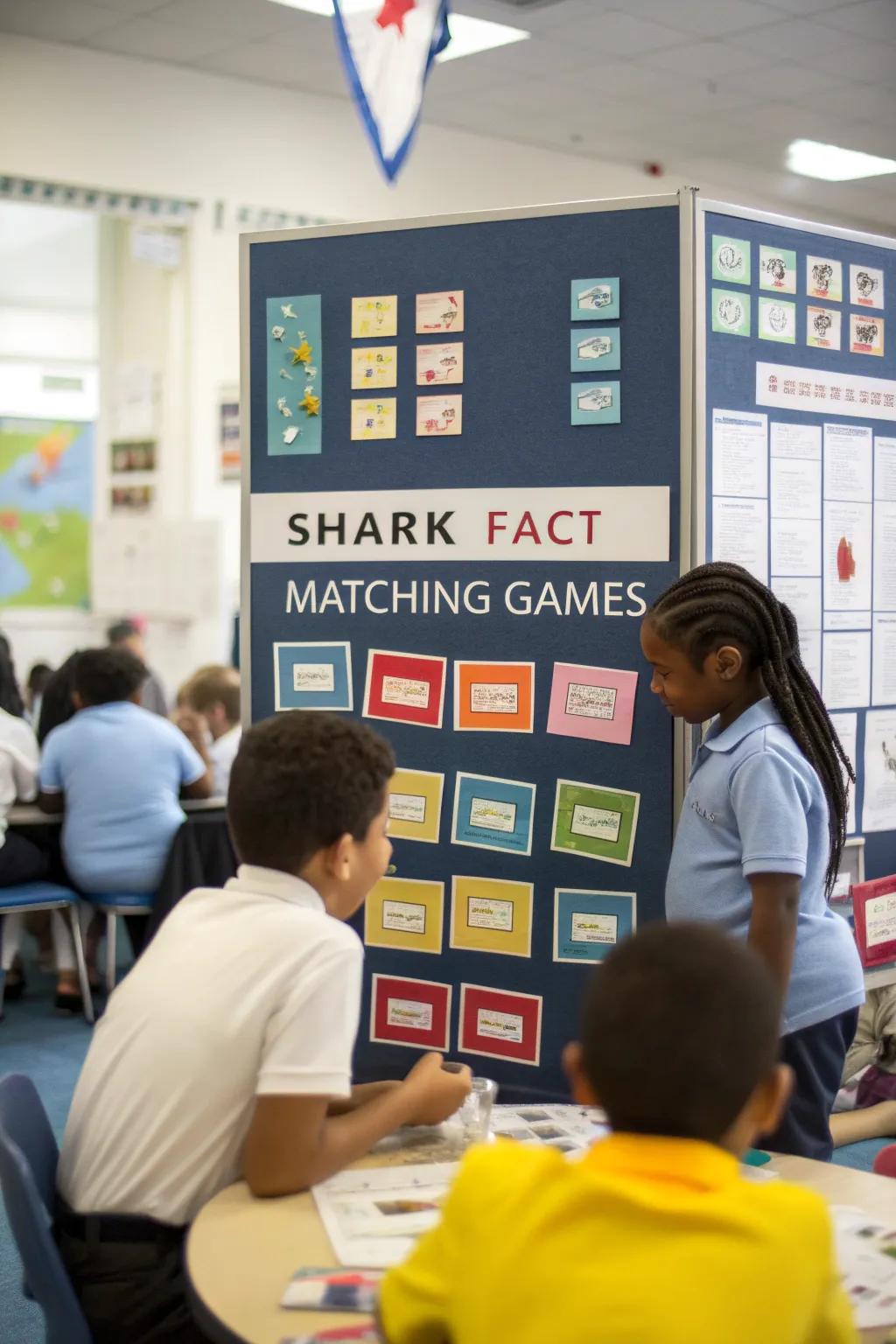 Engage pupils using interactive shark tasks.